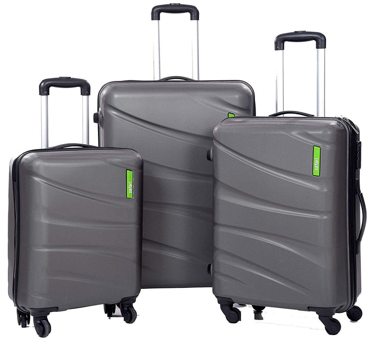 (Set of 3 Pieces) Small Medium and Large 4W HARDSIDED Cabin Checkin STROLLY Luggage (Grey)
