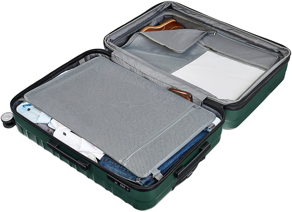 Spinner Luggage with Built-In TSA Lock - 3-Piece Set (21", 26", 30"), Green