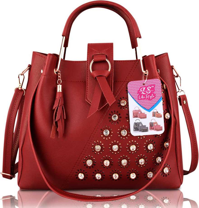 Women Maroon Messenger Bag  (Pack of: 3)