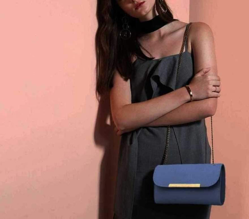 Women Blue Handbag  (Pack of: 3)