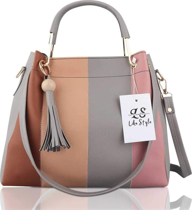 Women Grey Handbag  (Pack of: 3)
