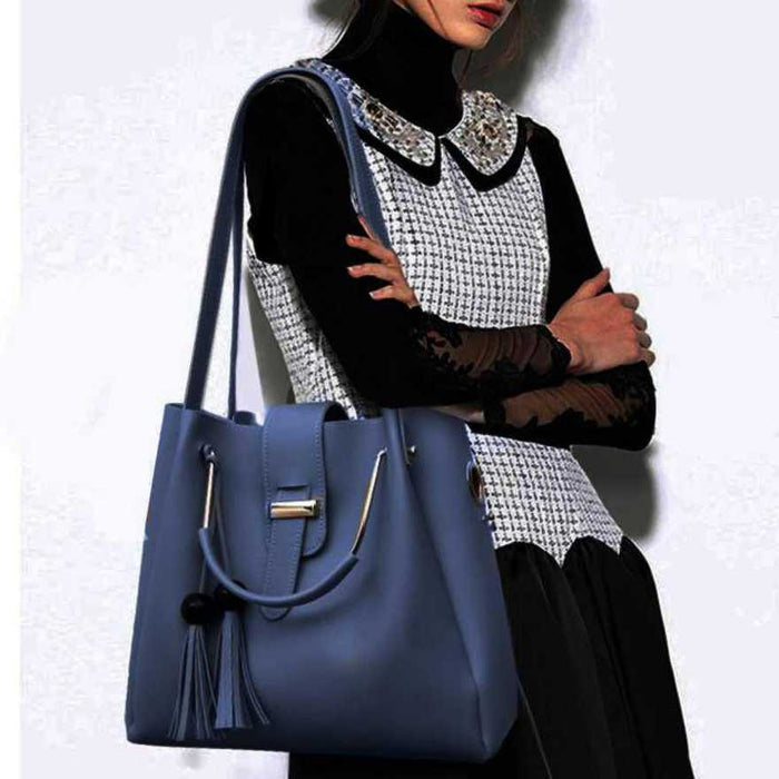 Women Blue Hand-held Bag  (Pack of: 3)